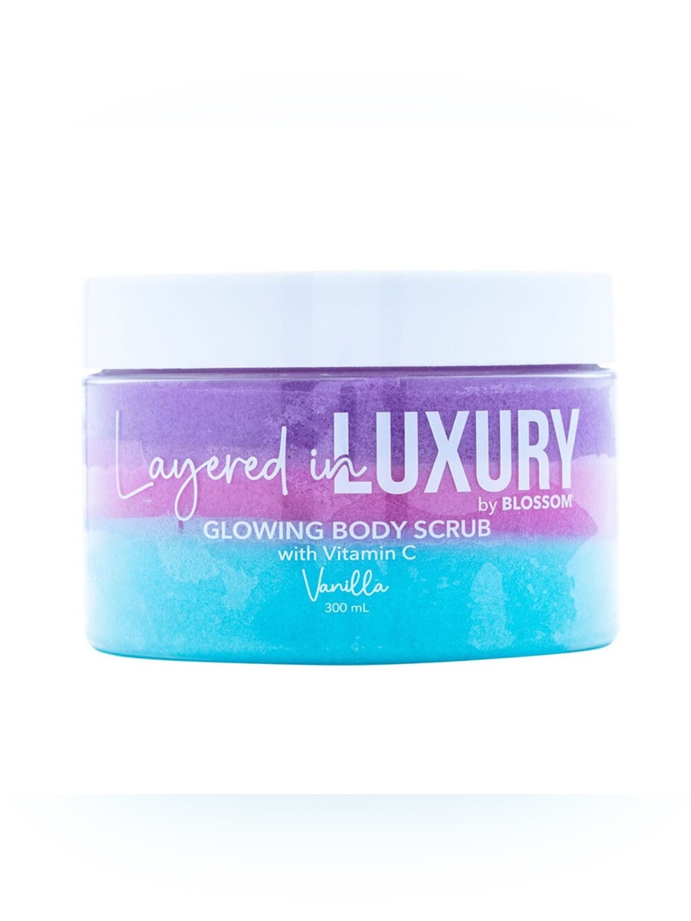 Layered in Luxury by Glowing Body Scrub - Vanilla (Purple & Blue)